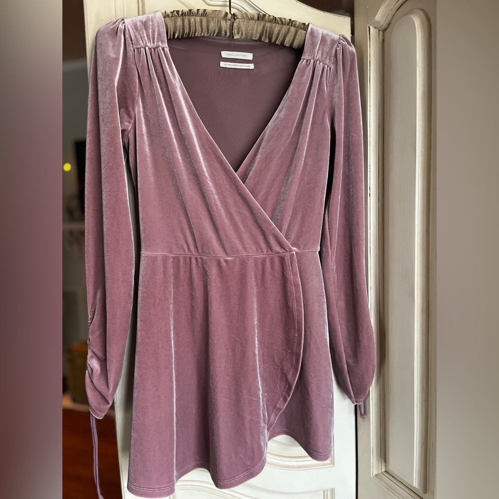 Urban Outfitters Mauve Velvet Romper